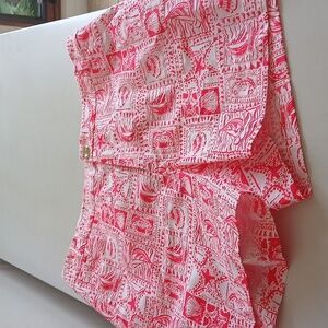 Lilly Pulitzer Mizner Red Patterned Shorts